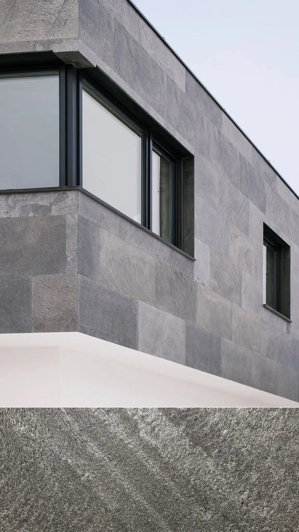 Stonevo Stone Veneers for ZIP Facade System. Galaxy Black.