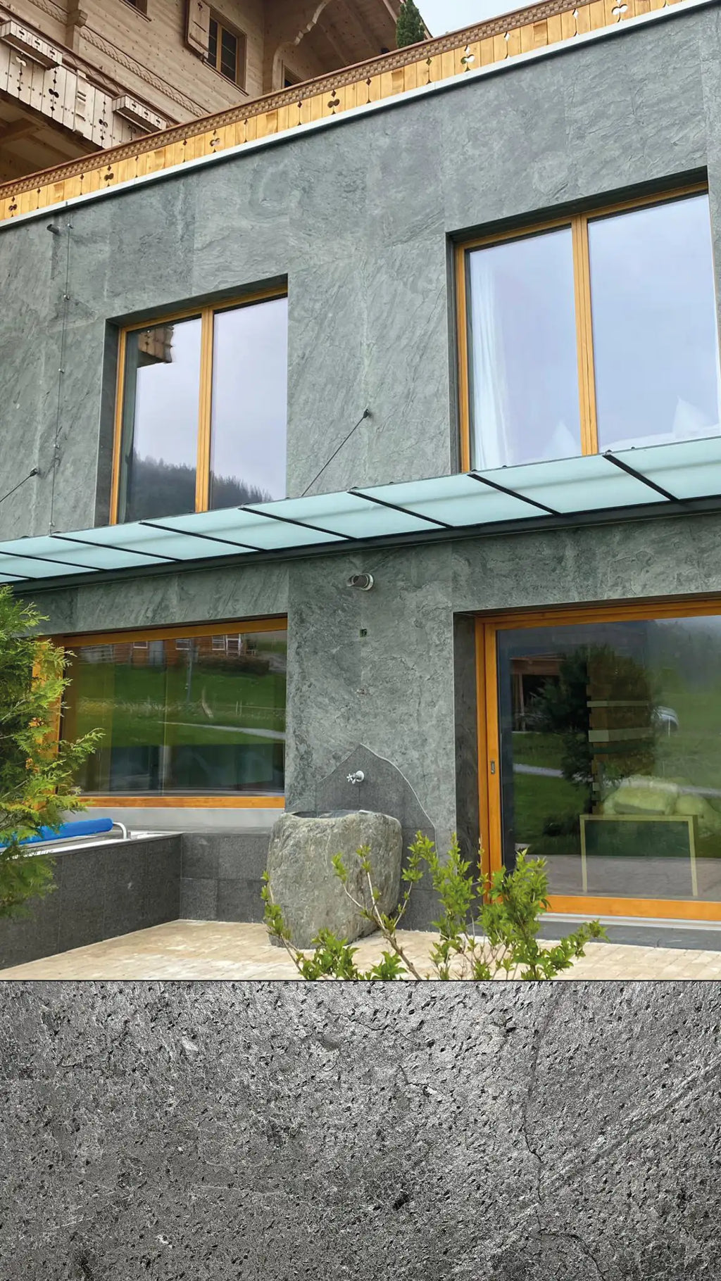 Stonevo Stone Veneers for ZIP Facade System. Silver Grey